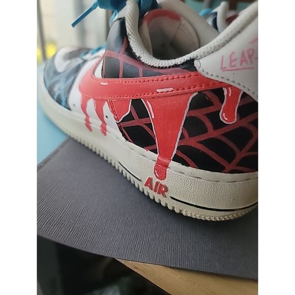 Nike Airforce One Men\'s Spiderman Hand painted Sz 10.5 main image 8